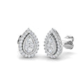 Halo Cluster Diamond Stud Earrings | 0.33Ct | Lab & Natural | Gold & Platinum