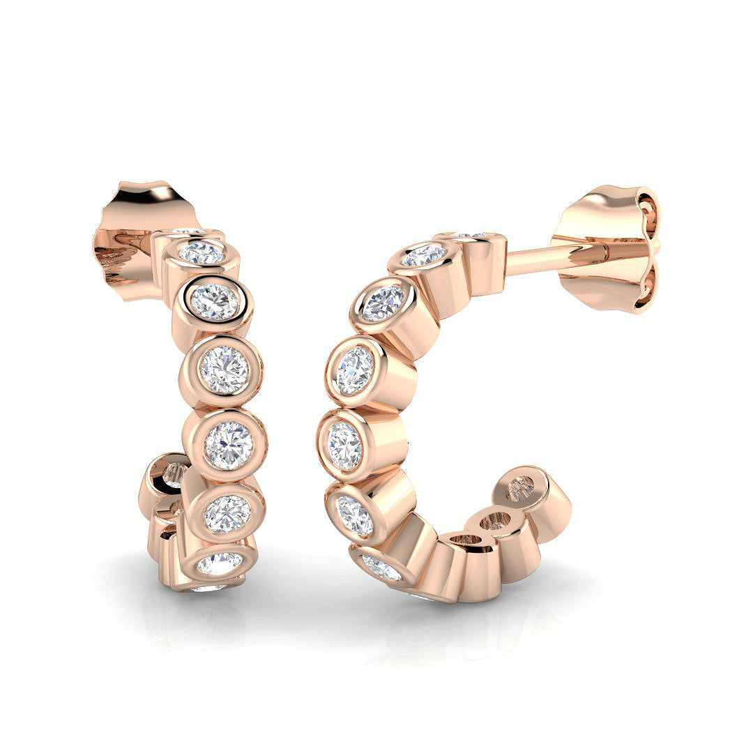 Hoop Earrings - Rain 0.5ct Gold Pure Elegance