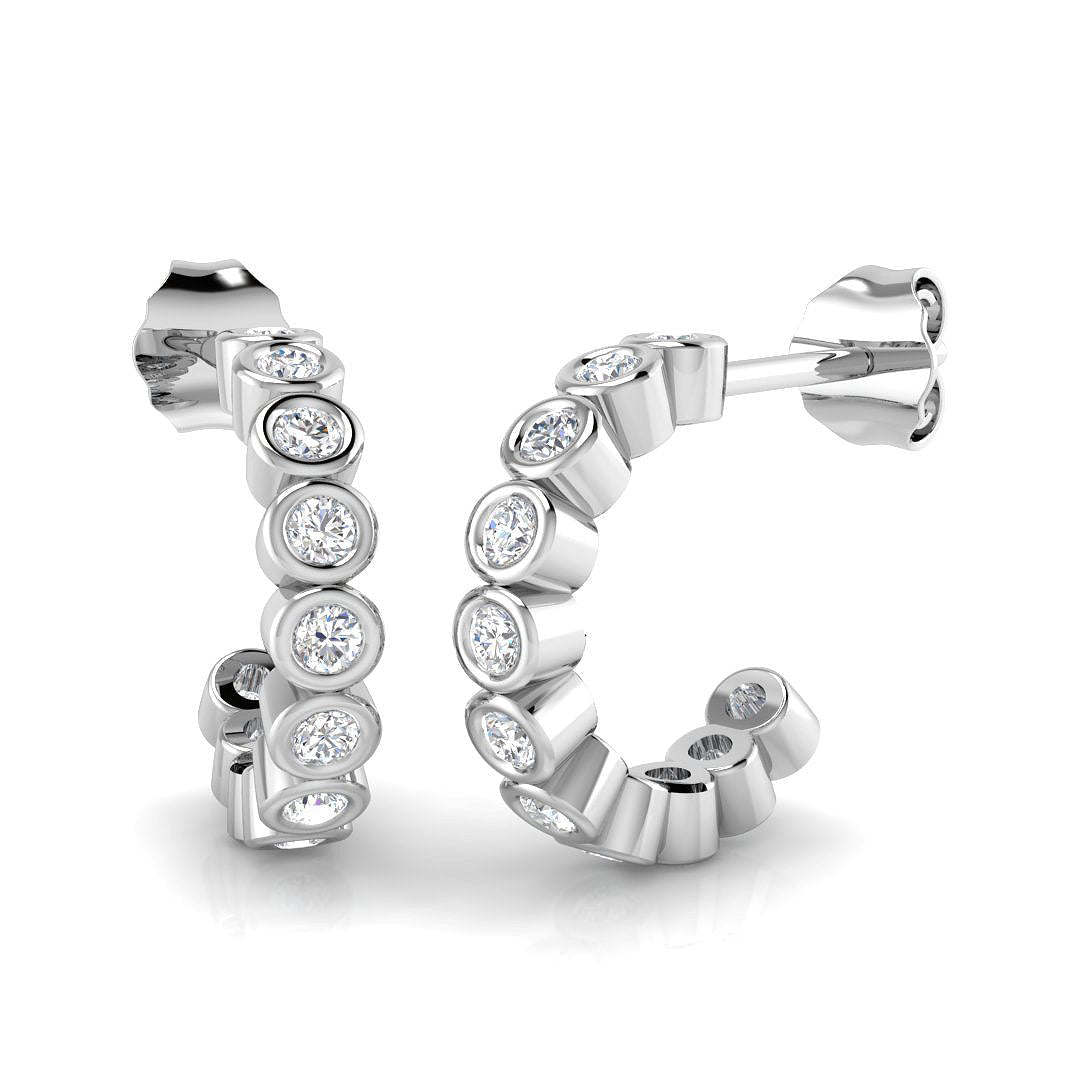 Hoop Earrings - Rain 0.5ct Gold Pure Elegance