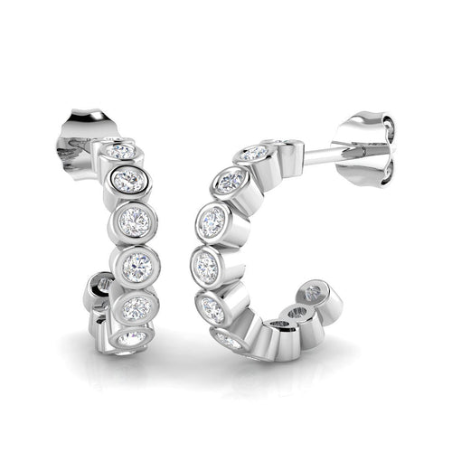 Hoop Earrings - Rain 0.5ct Gold Pure Elegance
