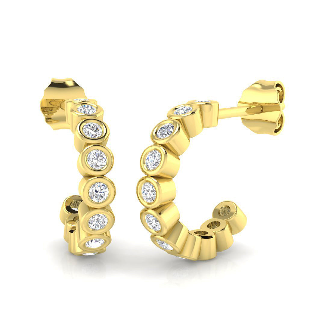 Hoop Earrings - Rain 0.5ct Gold Pure Elegance