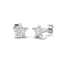 Stud Earrings with Star Shape Diamond Cluster | Gold