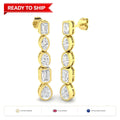 Lab grown diamond earring