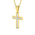 9ct Yellow Gold 0.24ct Lab Grown Diamond Cross Pendant