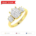 Lab grown diamond earring