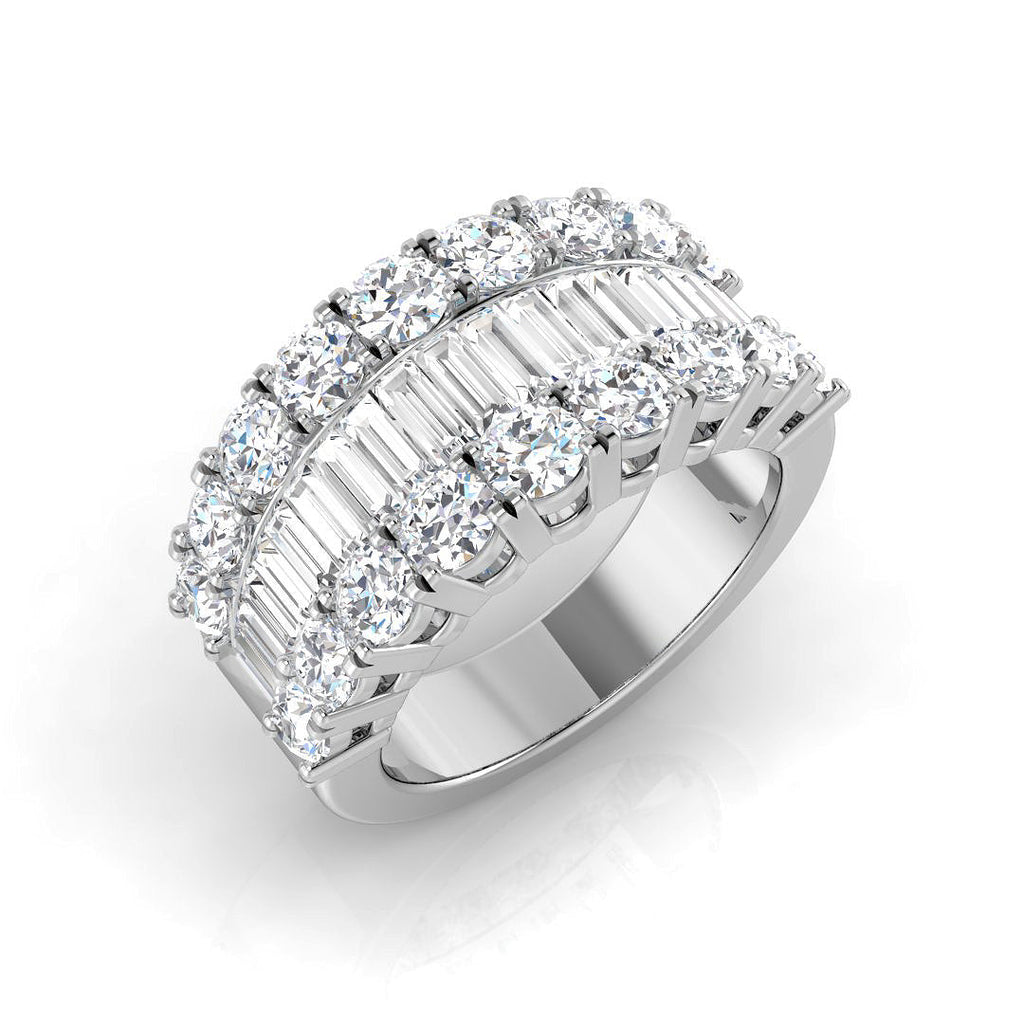 3.10Carat DE/VS Lab Grown Diamond Half Eternity Ring 9k White Gold Ready To Ship