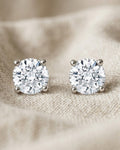 Lab Diamond Stud Earrings 0.20ct H/SI in 9k White Gold – 3mm