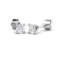 Stud Earrings with Cushion Cut Diamond Bezel Set | Gold