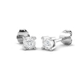 Stud Earrings with Round Cut Diamond Solitaire | Gold