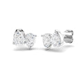 Stud Earrings with Pear Cut Diamond Toi et Moi Cluster | Gold