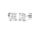 Stud Earrings with Round Cut Diamond Solitaire | 18k Gold