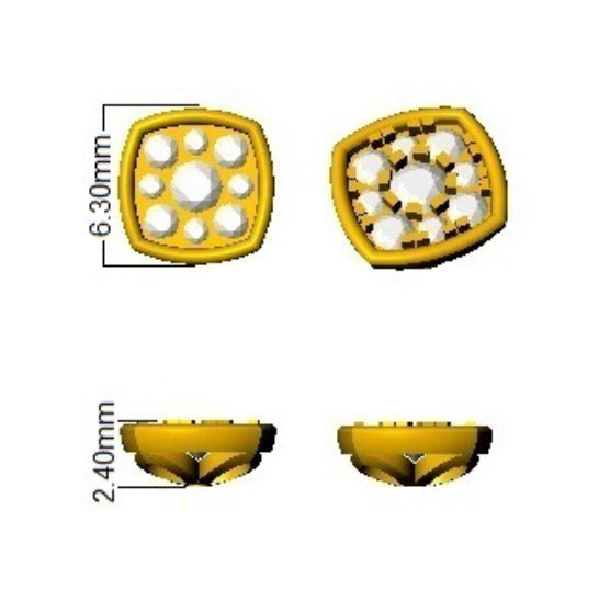 0.25Ct Round Diamond Cluster Stud Earrings | Lab & Natural | 9K White Gold